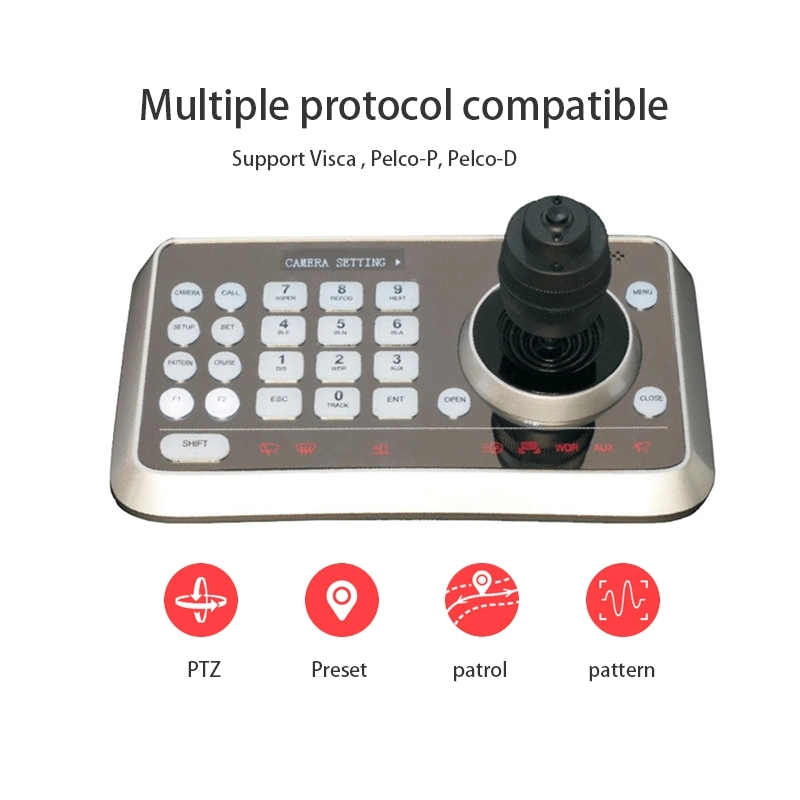 4D Mini Keyboard PTZ Camera Controller with Joystick