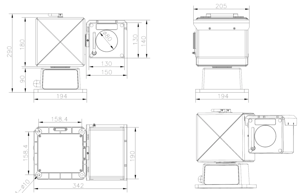 42X 4MP Anti-Fog Onvif Surveillance Waterproof IP67 Security Worm Gear and Worm Drive IP Network PTZ Camera