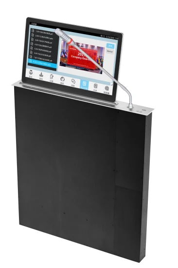 Système de conférence intelligent sans papier à double écran tactile LCD de bureau avec microphones avec CE